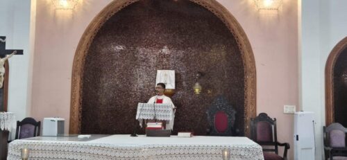 Inaugural mass at Rosary Church, Caranzalem